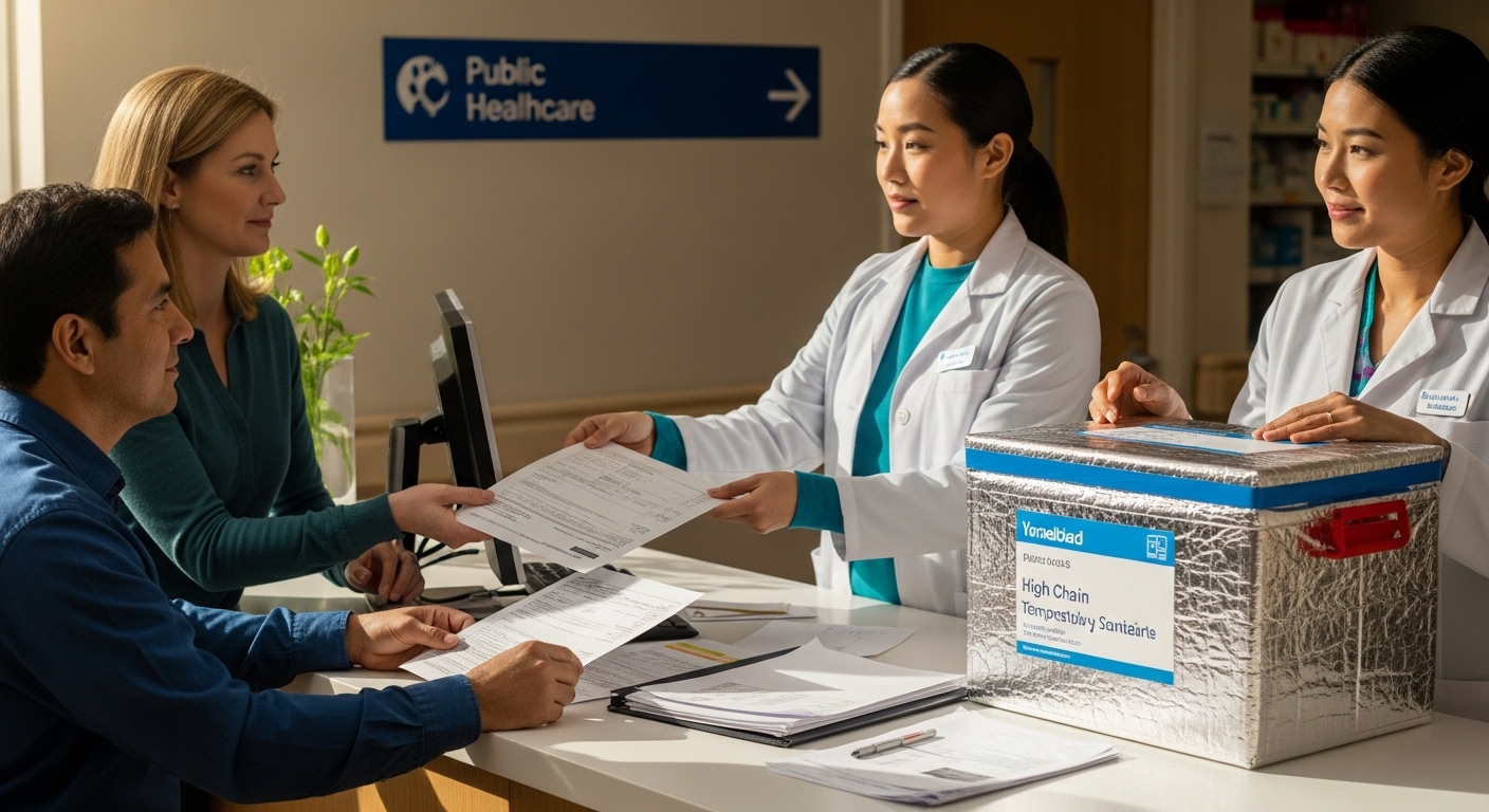 Paciente e família recebem medicamento de alta complexidade com cadeia fria